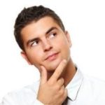 Young man in a white shirt, thoughtfully considering slab leak detection for Marc Francis Plumbing in Johnson City.
