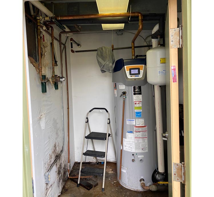 Before - commercial water heater replacement